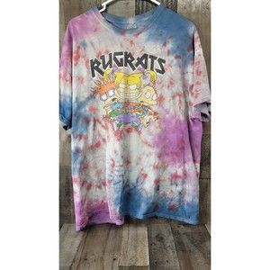 2018 Tye Dye Nickelodeon Rug Rats Adult Size XL 100% Cotton